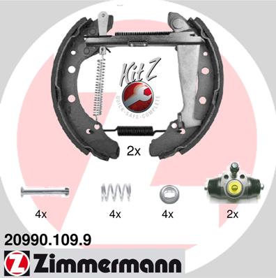 Барабан тормозной ZIMMERMANN 209901099