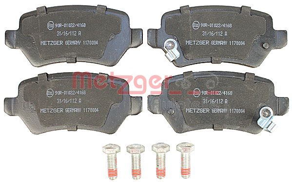 Колодки тормозные дисковые METZGER 1170004