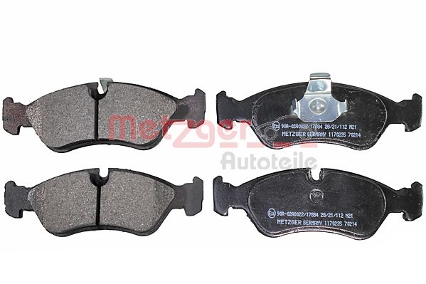 Колодки тормозные дисковые METZGER 1170235