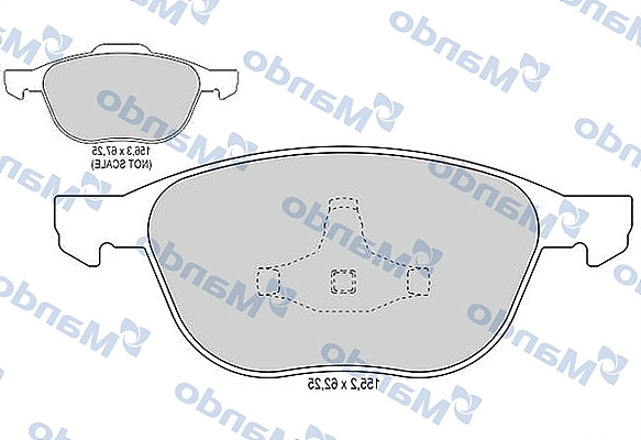 Колодки тормозные дисковые MANDO MBF015198