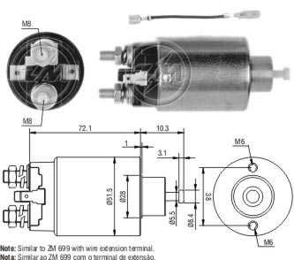Реле втягивающее ZM ZM1-699