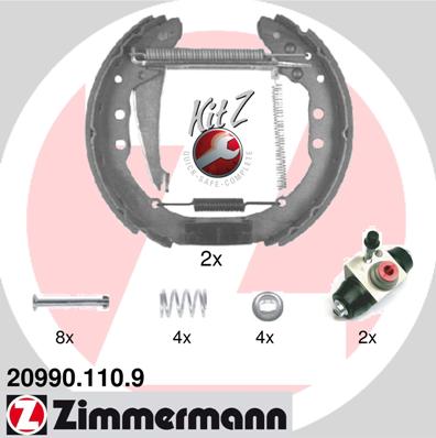 Барабан тормозной ZIMMERMANN 209901109
