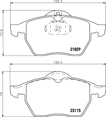 Колодки тормозные дисковые HELLA/BEHR/PAGID 8DB355007771