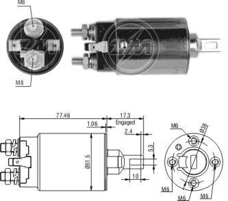 Реле втягивающее ZM ZM692