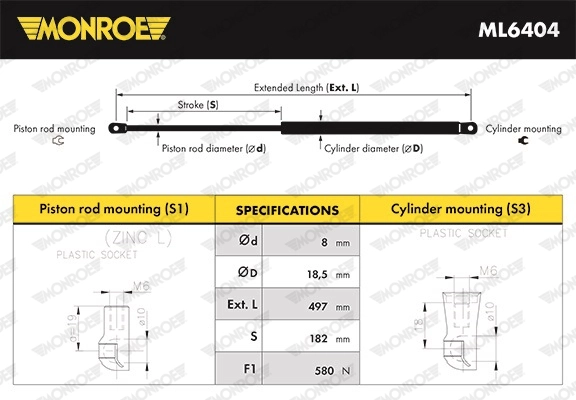 Запчасть MONROE ML6404
