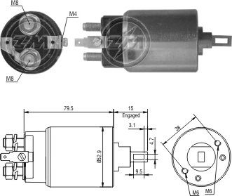Реле втягивающее ZM ZM1-981