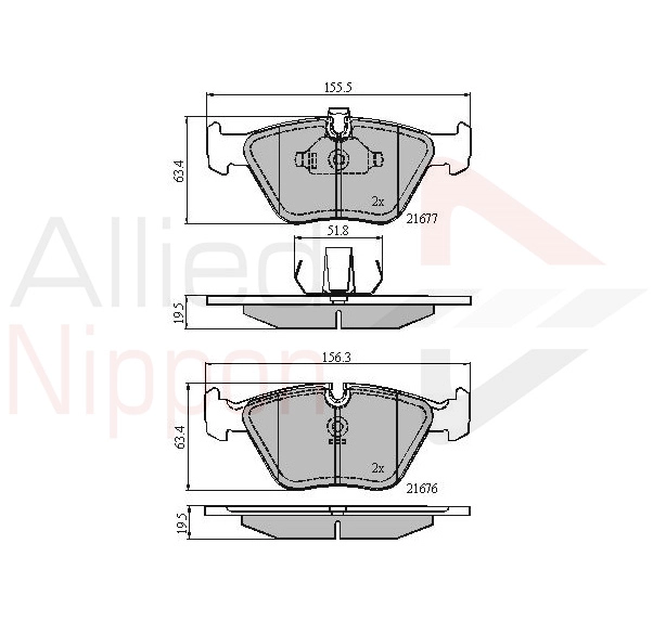 Колодки тормозные комплект ALLIED NIPPON ADB01010