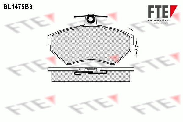 Колодки тормозные дисковые FTE BL1475B3