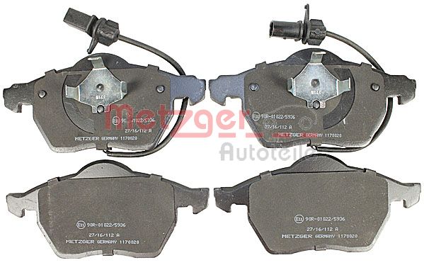 Колодки тормозные дисковые METZGER 1170020