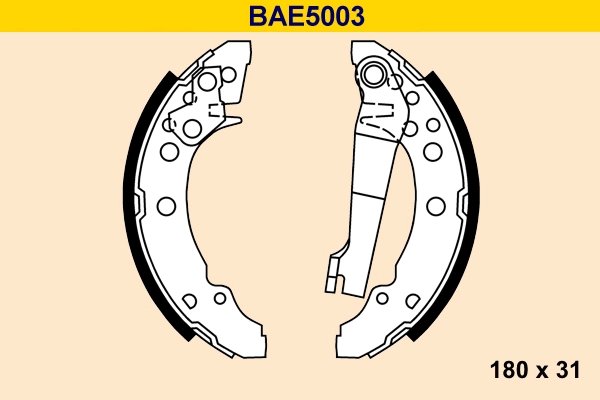 Колодки тормозные барабанные BARUM BAE5003