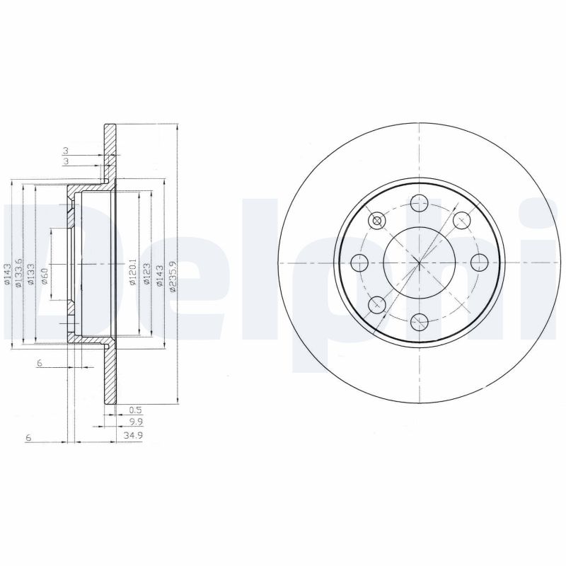 Диск тормозной DELPHI BG2149