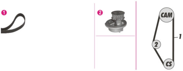 Комплект водяного насоса MAHLE/KNECHT CPK124000P
