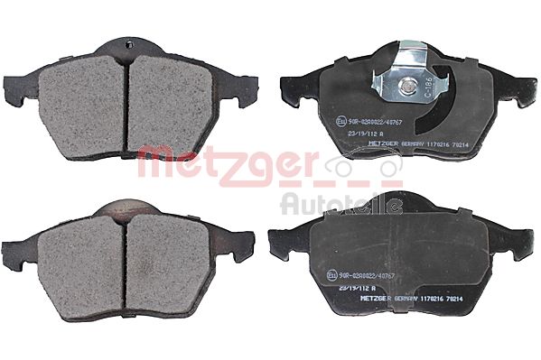 Колодки тормозные дисковые METZGER 1170216