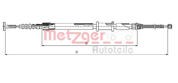 Трос стояночная тормозная система METZGER 631.10