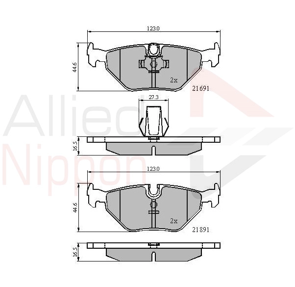 Колодки тормозные ALLIED NIPPON ADB01011