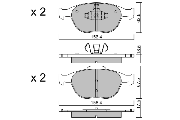 Колодки тормозные дисковые AISIN BPFO1007