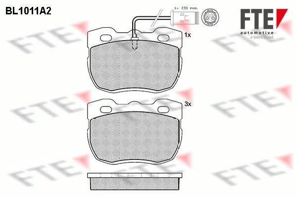 Колодки тормозные дисковые FTE BL1011A2