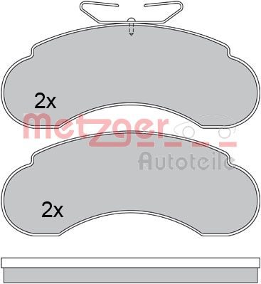 Колодки тормозные дисковые METZGER 1170485