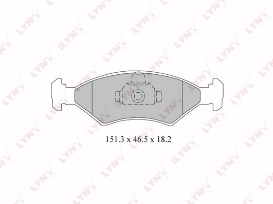 Колодки тормозные дисковые LYNXAUTO BD-3019