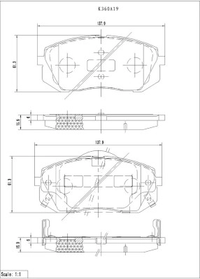 Колодки тормозные дисковые NPS K360A19