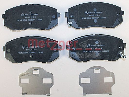 Колодки тормозные дисковые METZGER 1170186