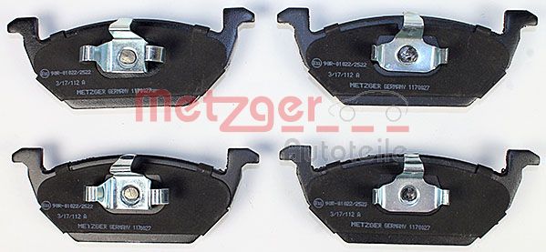 Колодки тормозные дисковые METZGER 1170027
