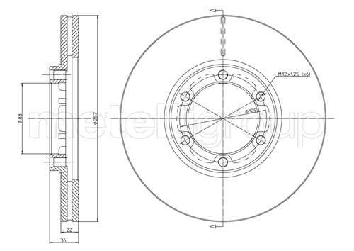 Диск тормозной METELLI 23-0351