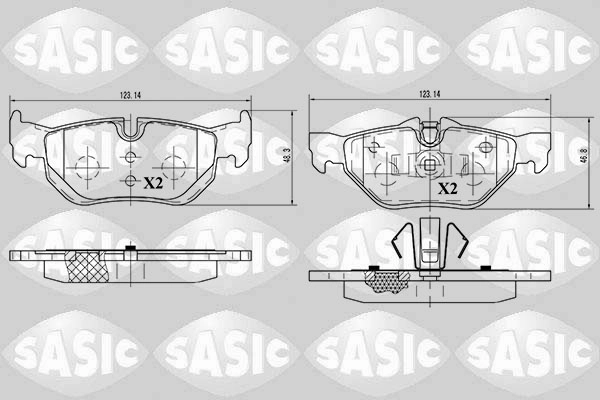 Колодки тормозные дисковые SASIC 6216012