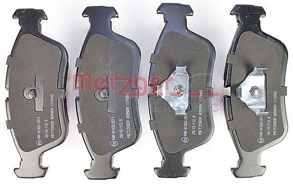 Колодки тормозные дисковые METZGER 1170043