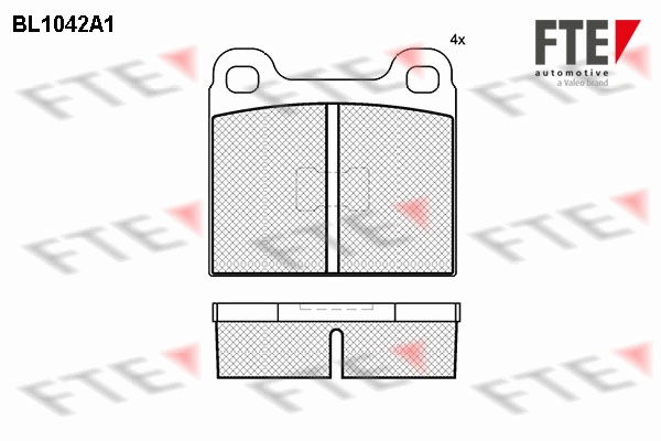Колодки тормозные дисковые FTE BL1042A1
