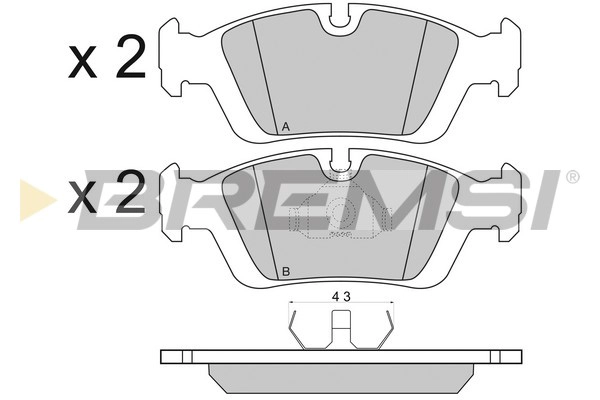Колодки тормозные дисковые BREMSI BP2432