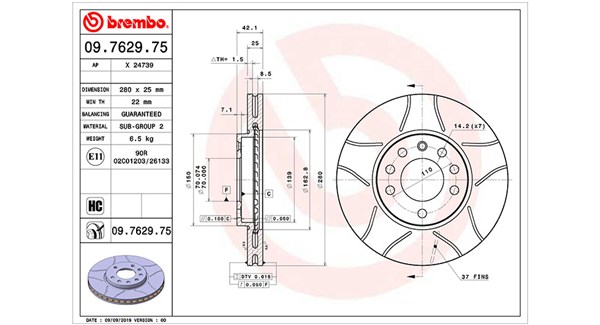 Тормоз.диски chevrolet opel MAGNETI MARELLI 360406038805