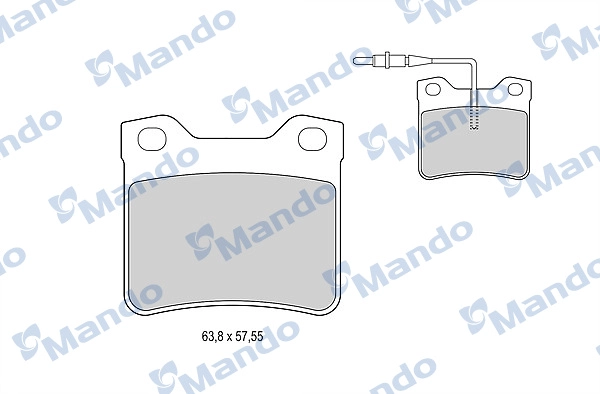 Колодки тормозные дисковые MANDO MBF015658