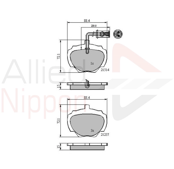Колодки тормозные дисковые ALLIED NIPPON ADB1224