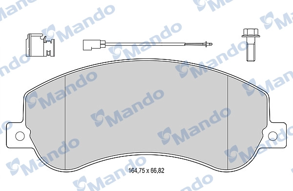Колодки тормозные дисковые MANDO MBF015034