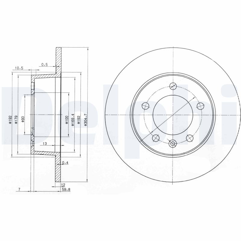 Диск тормозной DELPHI BG3681
