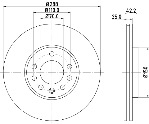 Диск тормозной HELLA/BEHR/PAGID 8DD355104681