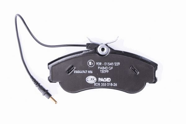 Колодки тормозные дисковые HELLA/BEHR/PAGID 8DB355018-261