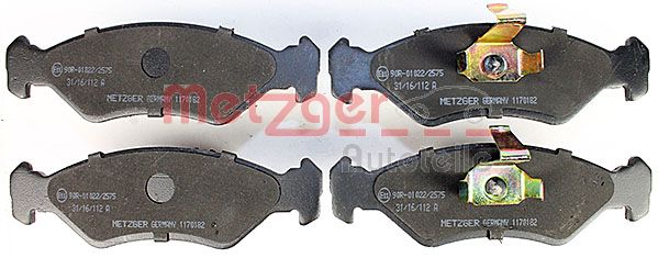Колодки тормозные дисковые METZGER 1170182