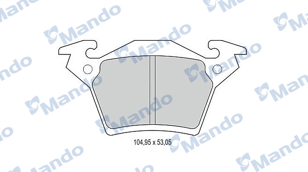 Колодки тормозные дисковые MANDO MBF015663