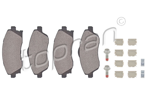 Set brake pads HANS PRIES/TOPRAN 206128