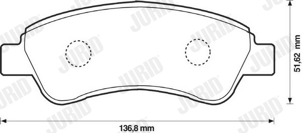 Дисковые тормозные колодки комплект JURID 573030JC