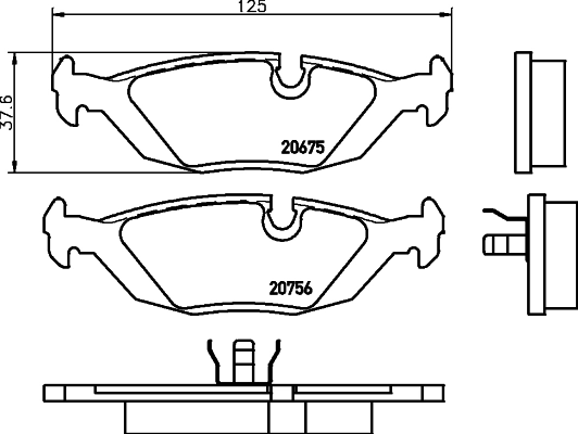 Колодки тормозные дисковые HELLA/BEHR/PAGID 8DB355006041