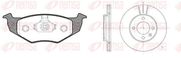 Комплект тормозов дисковый тормозной механизм REMSA 8609.04