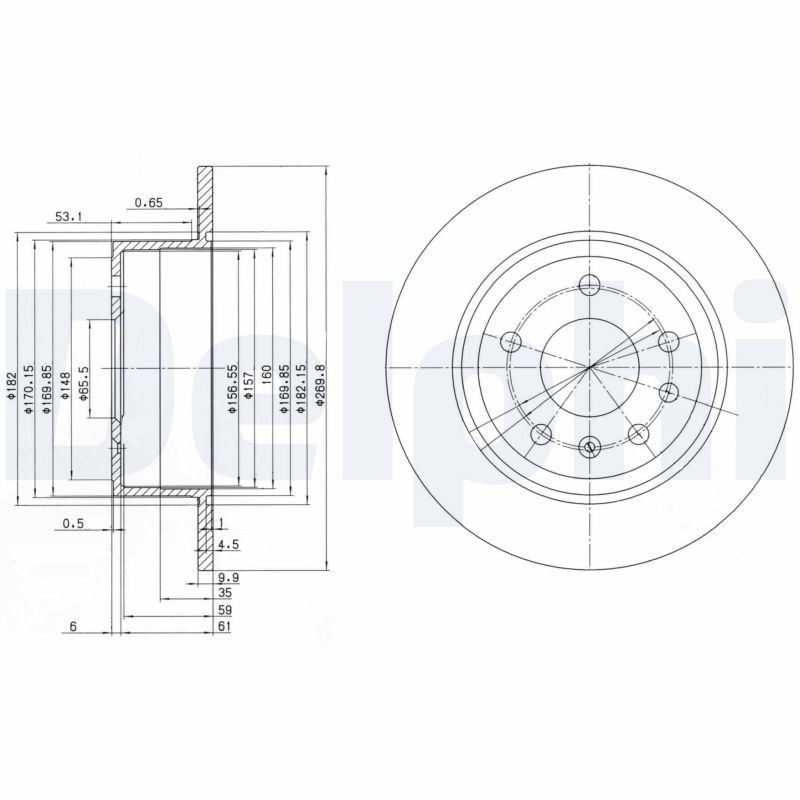 Диск тормозной DELPHI BG2381
