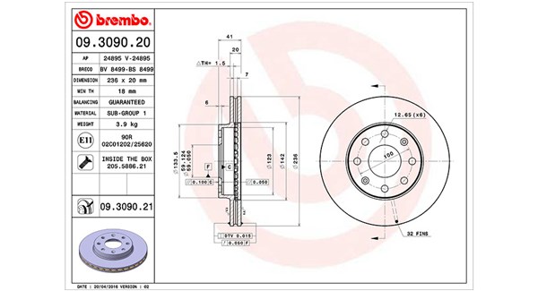 Диск тормозной MAGNETI MARELLI 360406052300