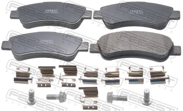 Колодки тормозные задние комплект FEBEST 2501-BOXR