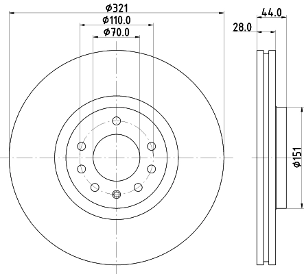 Диск тормозной HELLA/BEHR/PAGID 8DD355113101