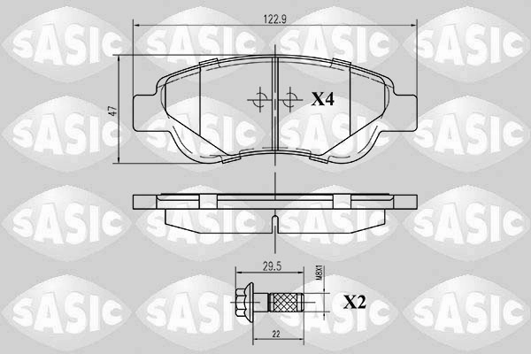 Колодки тормозные дисковые SASIC 6210006