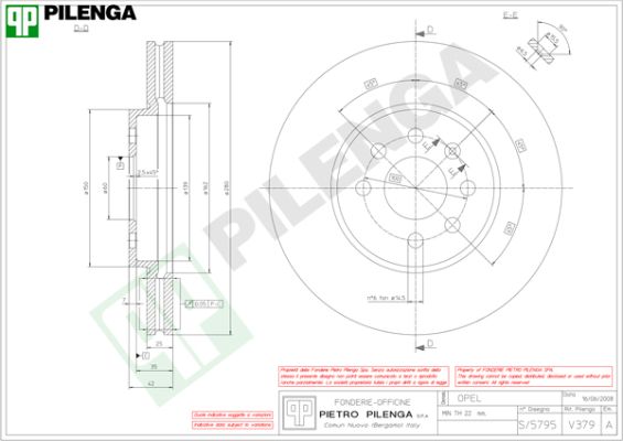 Диск тормозной PILENGA V379